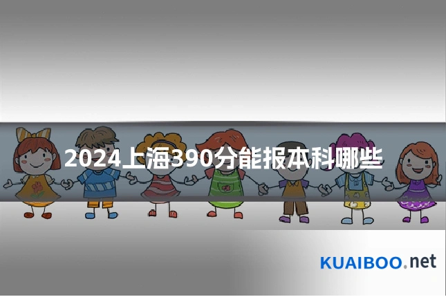 2024上海390分能报本科哪些