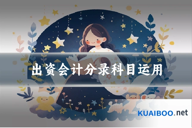 出资会计分录科目运用