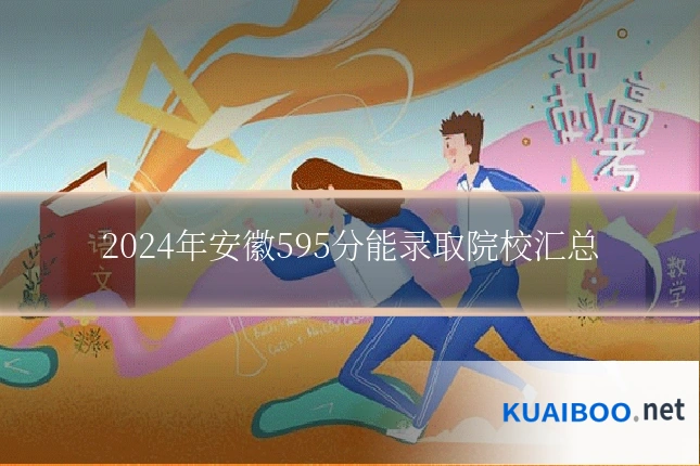 2024年安徽595分能录取院校汇总