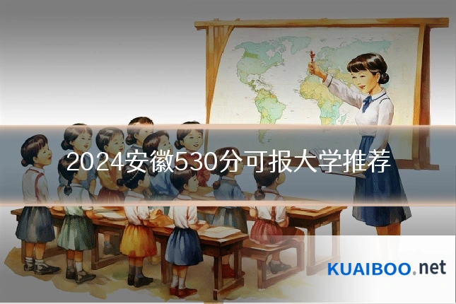 2024安徽530分可报大学推荐