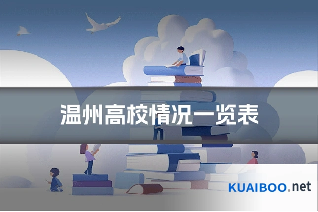 温州高校情况一览表