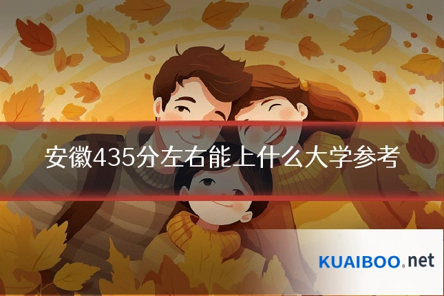 安徽435分左右能上什么大学参考
