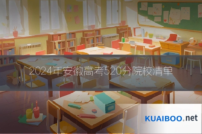 2024年安徽高考520分院校清单
