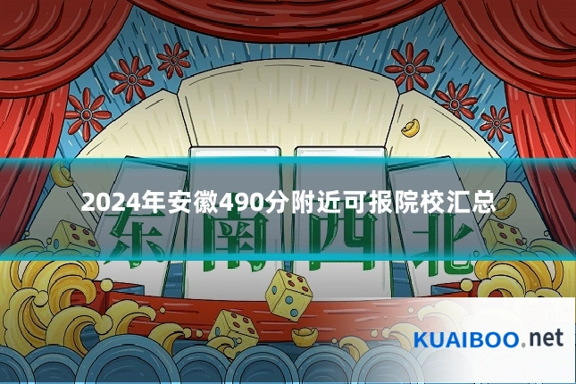 2024年安徽490分附近可报院校汇总
