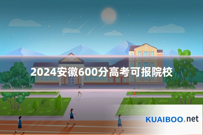 2024安徽600分高考可报院校