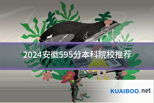 2024安徽595分本科院校推荐