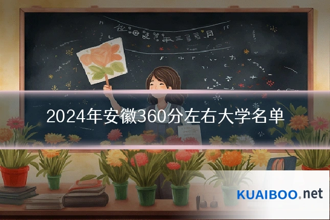 2024年安徽360分左右大学名单