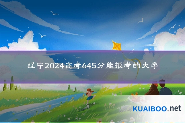 辽宁2024高考645分能报考的大学