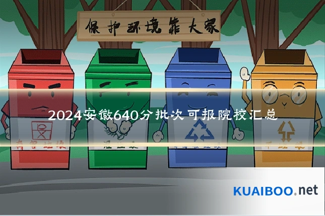 2024安徽640分批次可报院校汇总