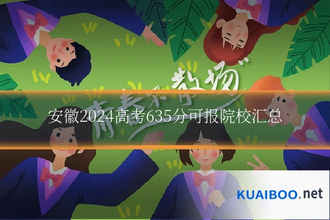 安徽2024高考635分可报院校汇总