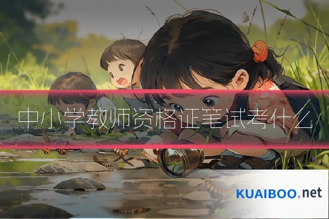 中小学教师资格证笔试考什么