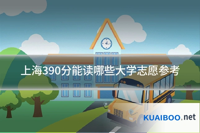 上海390分能读哪些大学志愿参考
