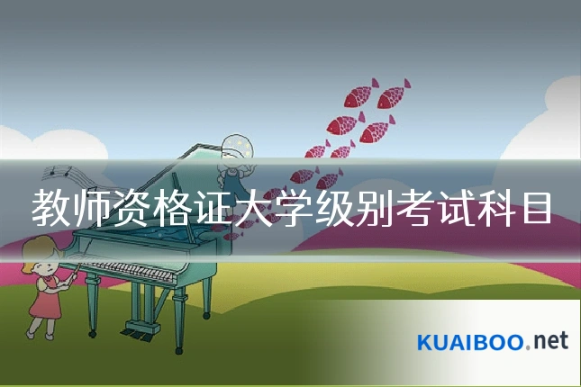 教师资格证大学级别考试科目