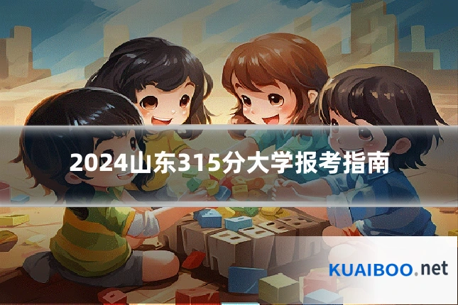 2024山东315分大学报考指南