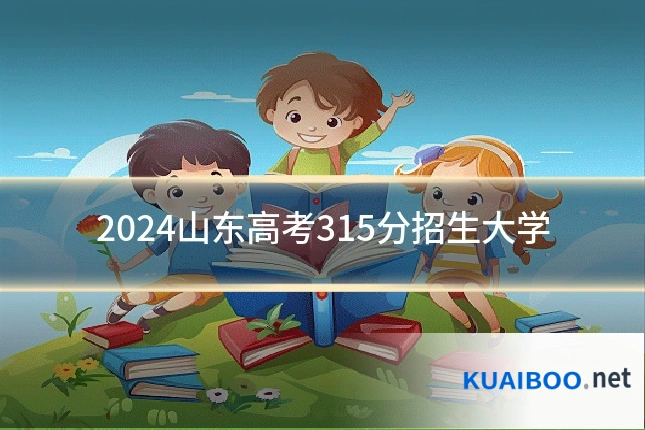 2024山东高考315分招生大学