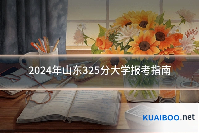2024年山东325分大学报考指南