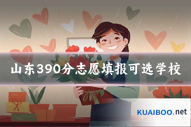 山东390分志愿填报可选学校