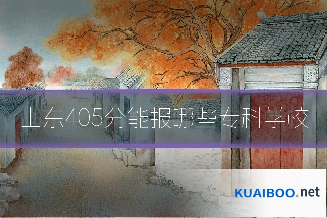 山东405分能报哪些专科学校