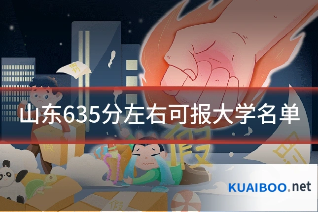 山东635分左右可报大学名单