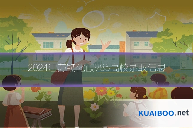 2024江苏物化政985高校录取信息