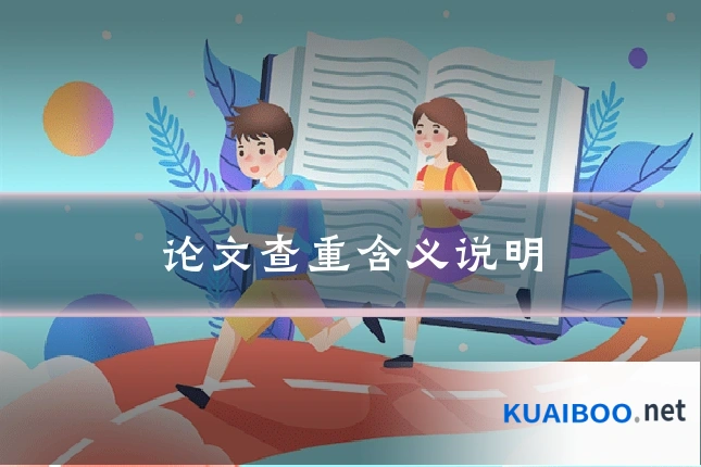 论文查重含义说明