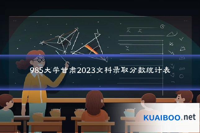 985大学甘肃2023文科录取分数统计表
