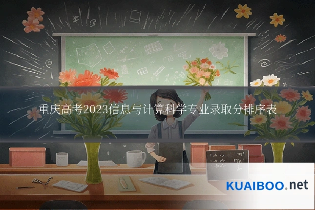 重庆高考2023信息与计算科学专业录取分排序表