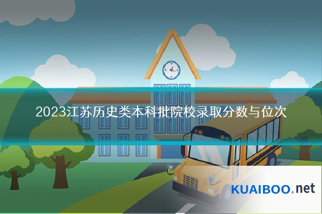 2023江苏历史类本科批院校录取分数与位次