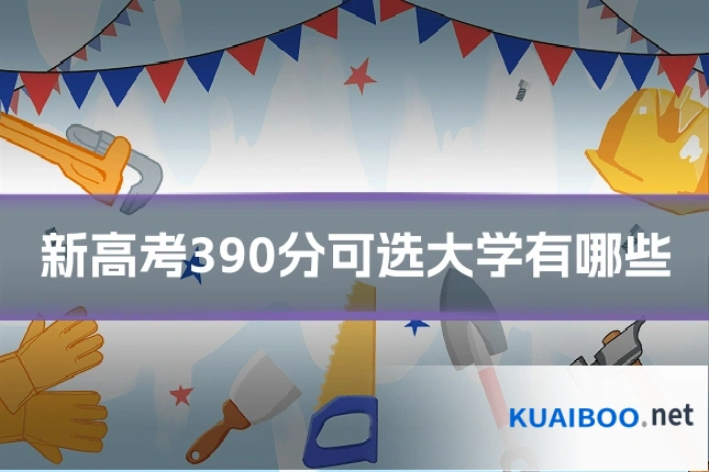 新高考390分可选大学有哪些