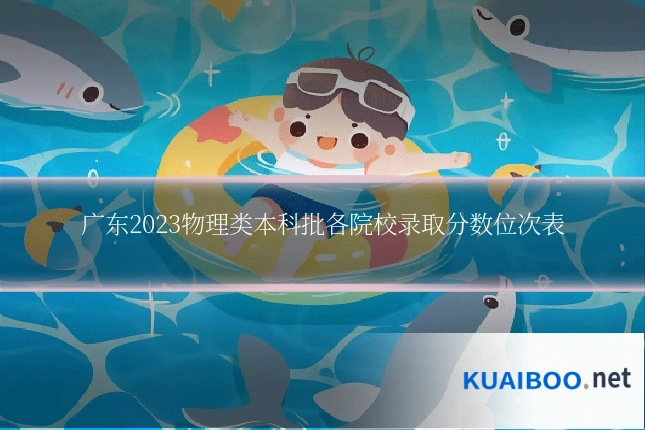 广东2023物理类本科批各院校录取分数位次表
