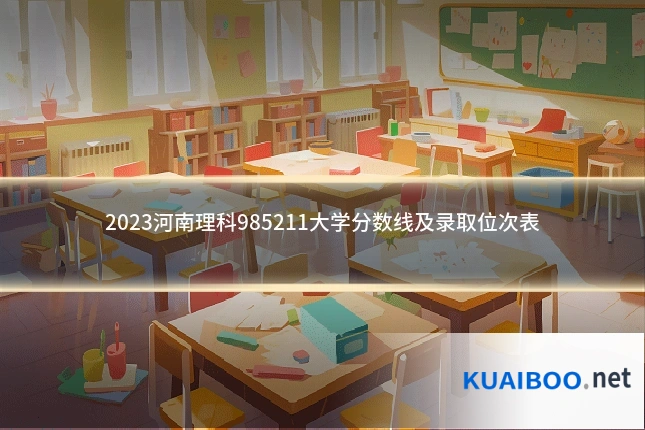 2023河南理科985211大学分数线及录取位次表
