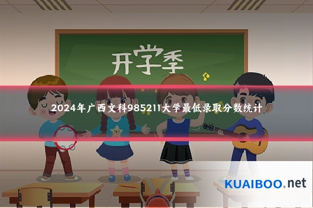 2024年广西文科985211大学最低录取分数统计