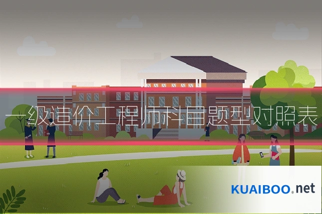 一级造价工程师科目题型对照表