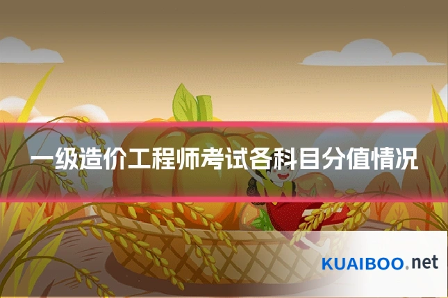 一级造价工程师考试各科目分值情况