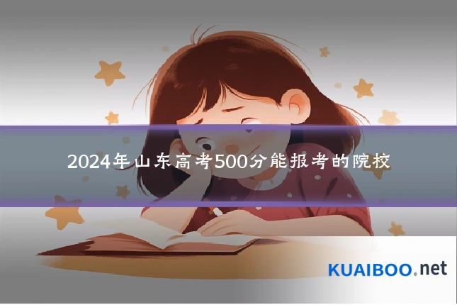 2024年山东高考500分能报考的院校
