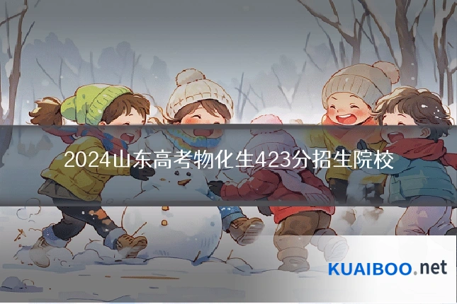 2024山东高考物化生423分招生院校