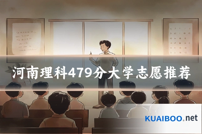 河南理科479分大学志愿推荐
