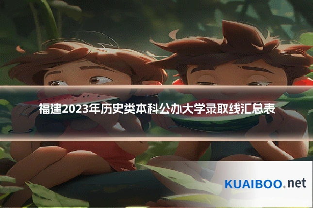 福建2023年历史类本科公办大学录取线汇总表