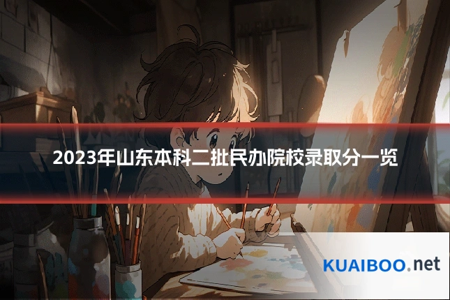 2023年山东本科二批民办院校录取分一览