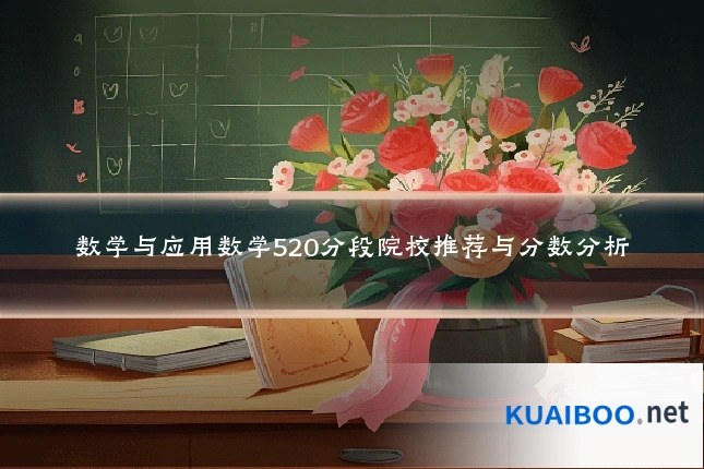 数学与应用数学520分段院校推荐与分数分析
