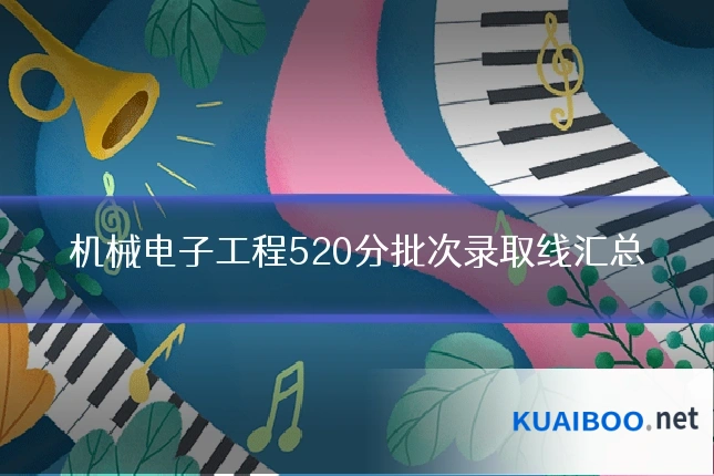 机械电子工程520分批次录取线汇总