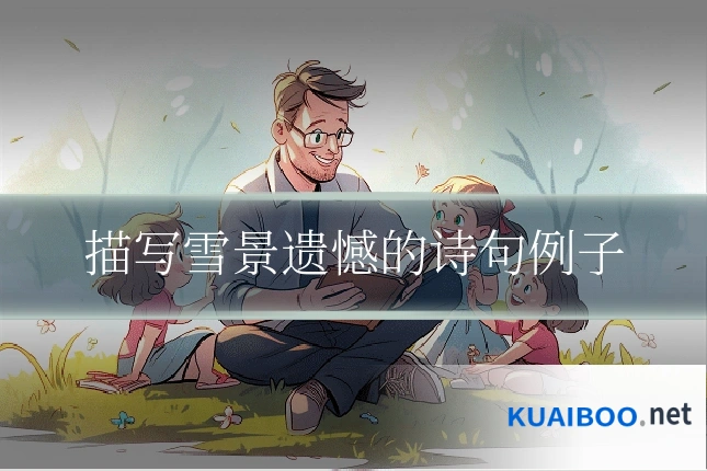 描写雪景遗憾的诗句例子