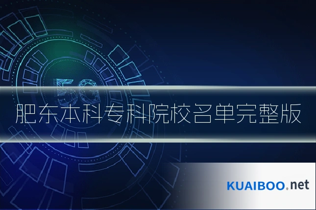 肥东本科专科院校名单完整版