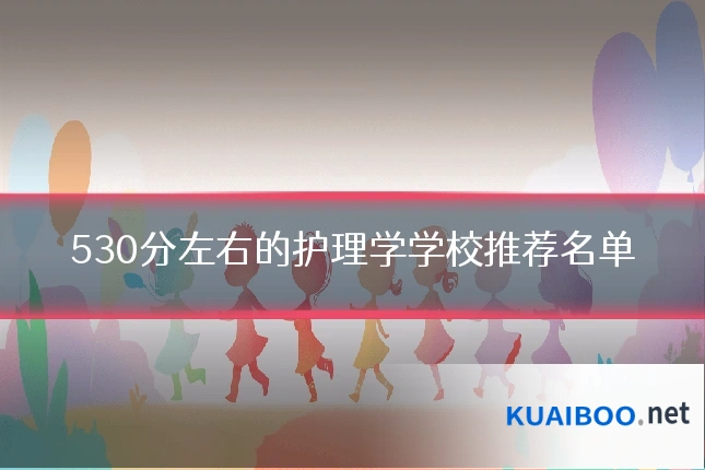 530分左右的护理学学校推荐名单