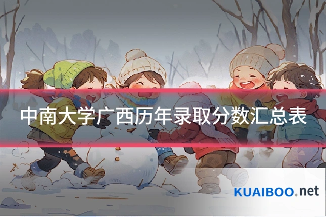中南大学广西历年录取分数汇总表