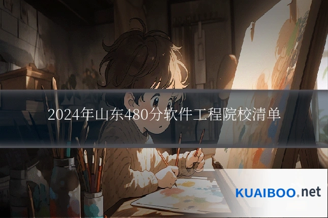 2024年山东480分软件工程院校清单