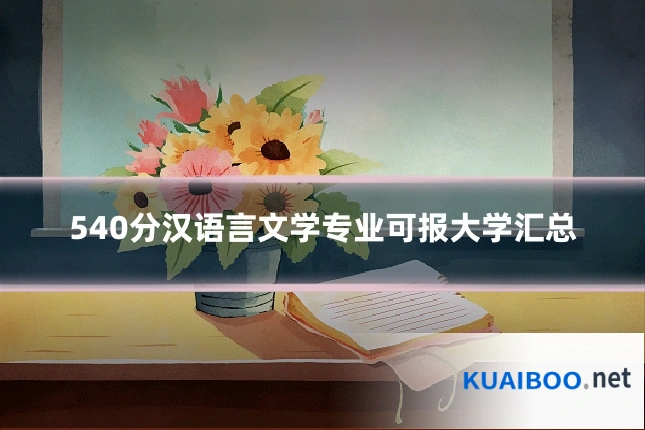 540分汉语言文学专业可报大学汇总