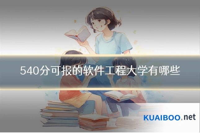 540分可报的软件工程大学有哪些