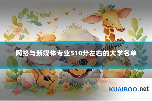 网络与新媒体专业510分左右的大学名单