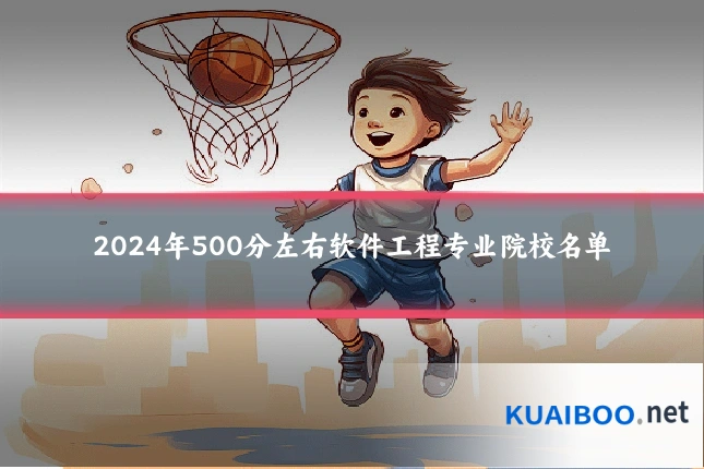 2024年500分左右软件工程专业院校名单